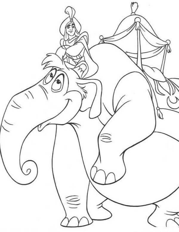 Desenho de Aladdin para imprimir