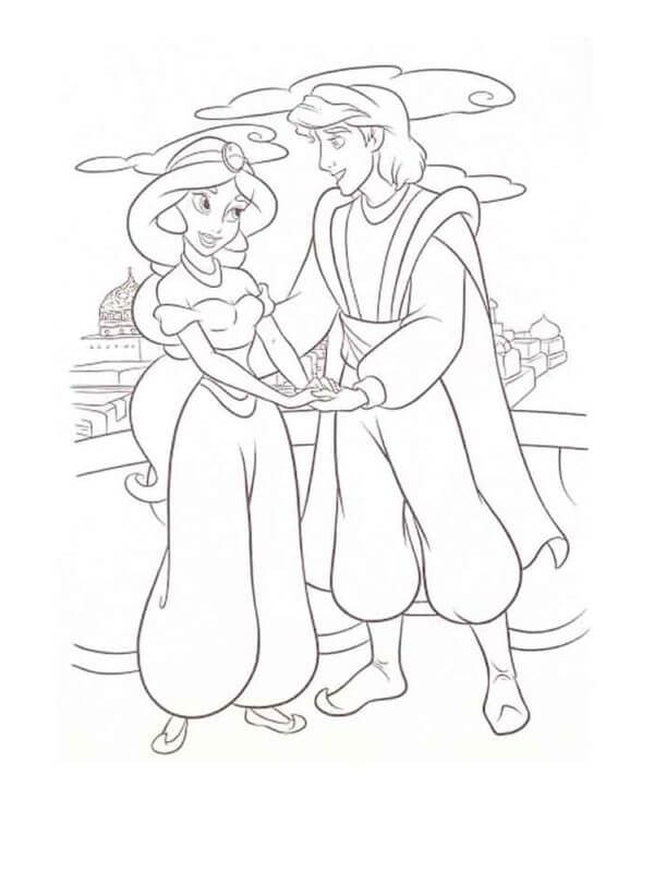 Desenho de Aladdin para imprimir