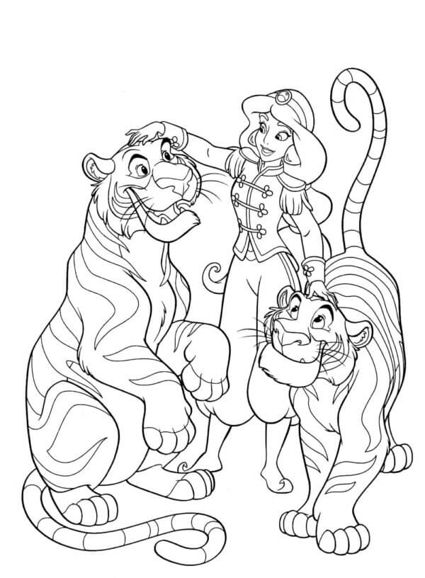 Desenho de Aladdin para imprimir