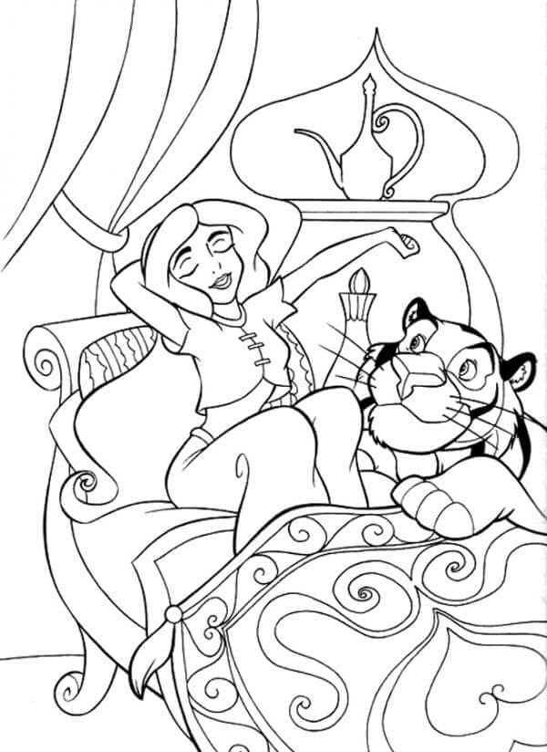 Desenho de Aladdin para imprimir