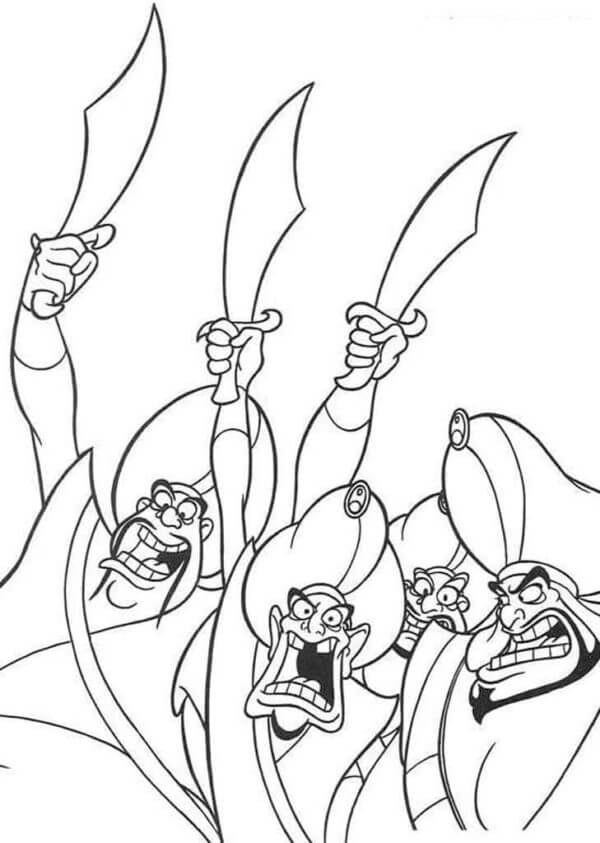 Desenho de Aladdin para imprimir