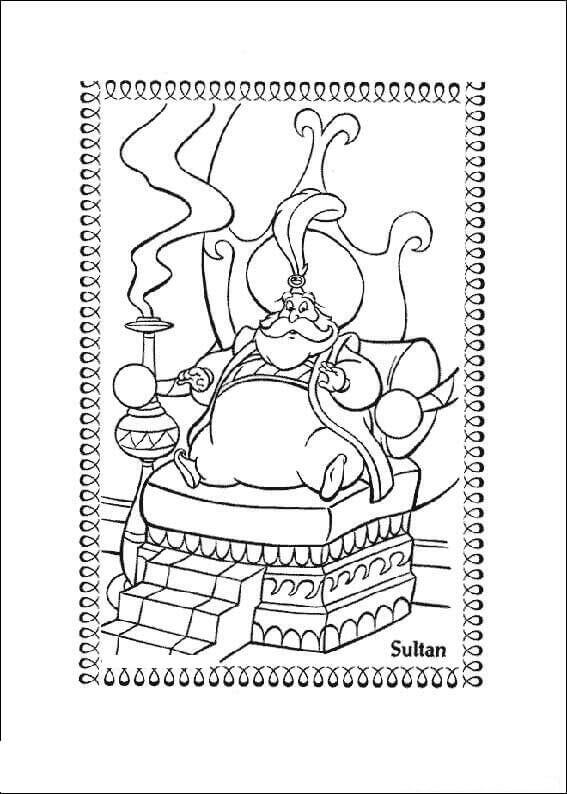 Desenho de Aladdin para imprimir