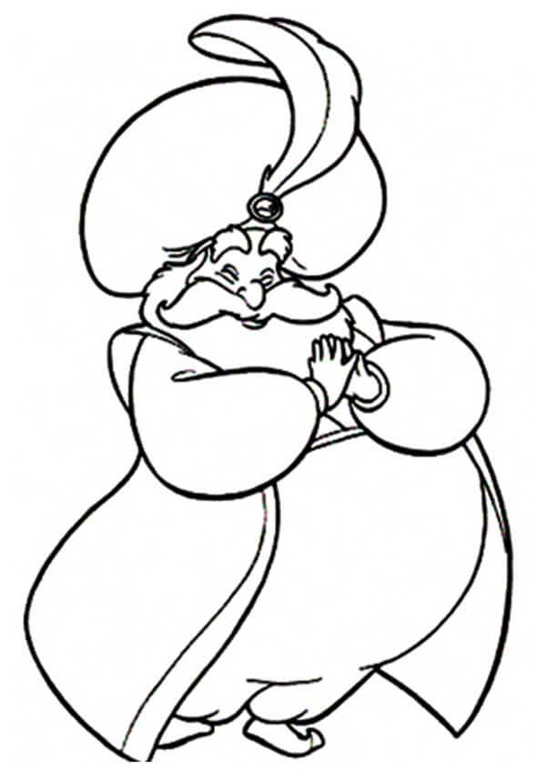 Desenho de Aladdin para imprimir