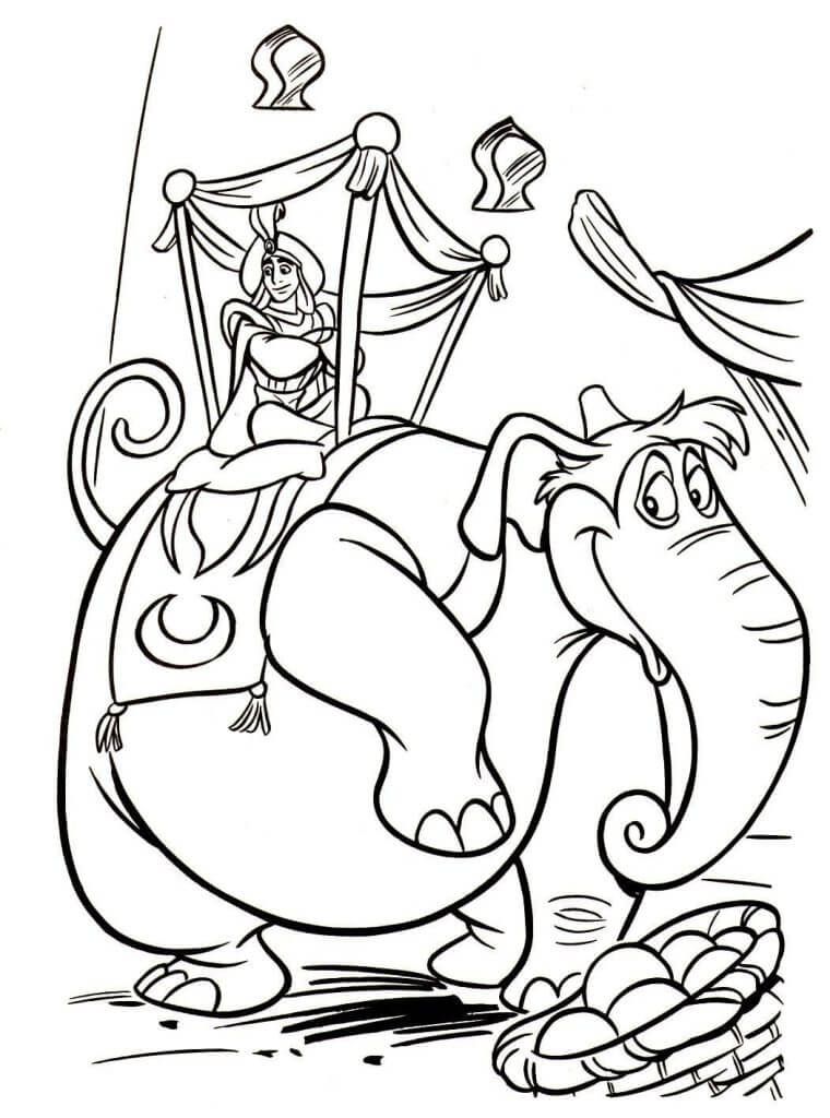 Desenho de Aladdin para imprimir