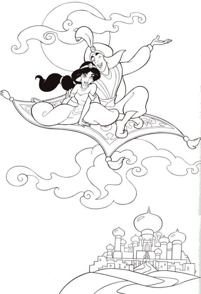 Desenho de Aladdin para imprimir