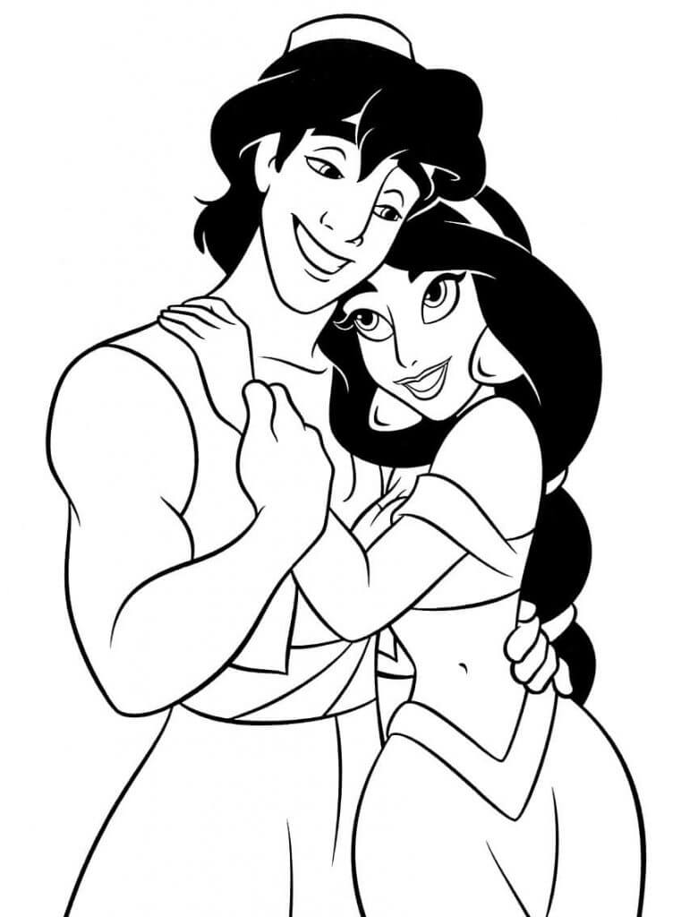Desenho de Aladdin para imprimir