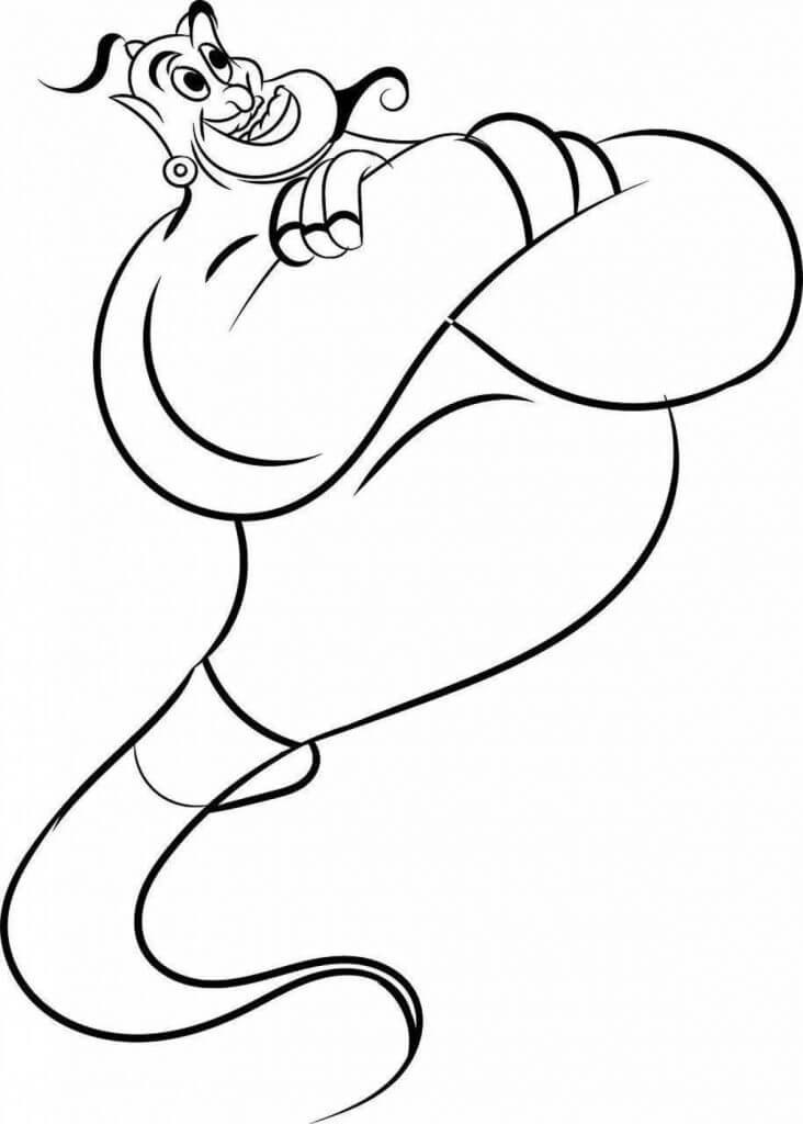 Desenho de Aladdin para imprimir