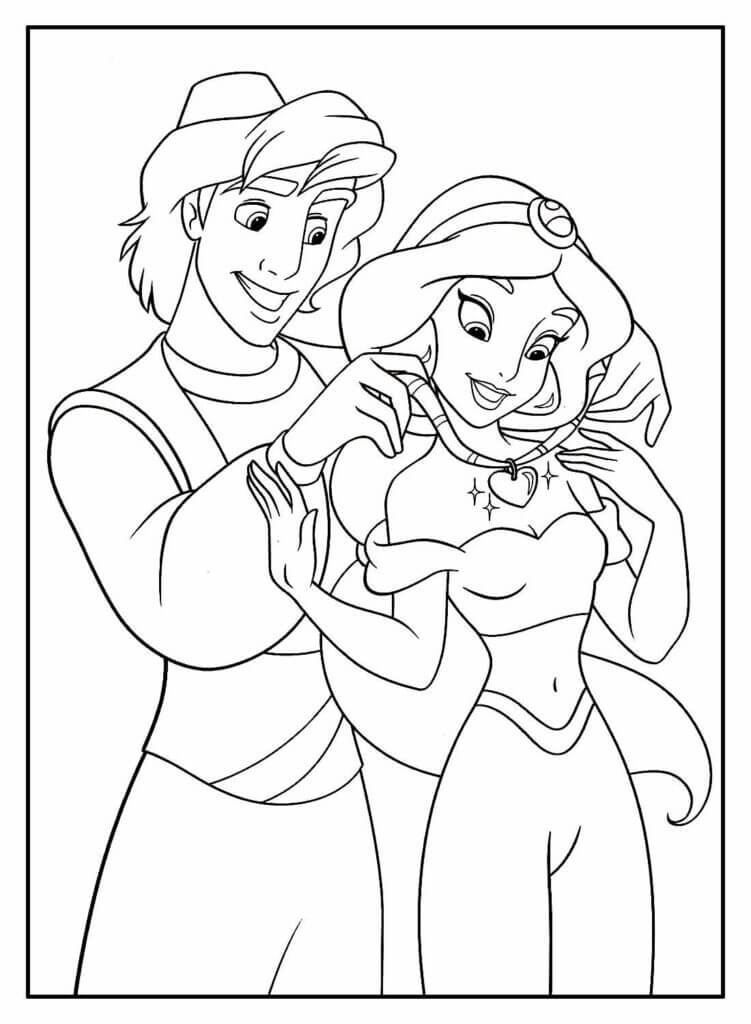 Desenho de Aladdin para imprimir