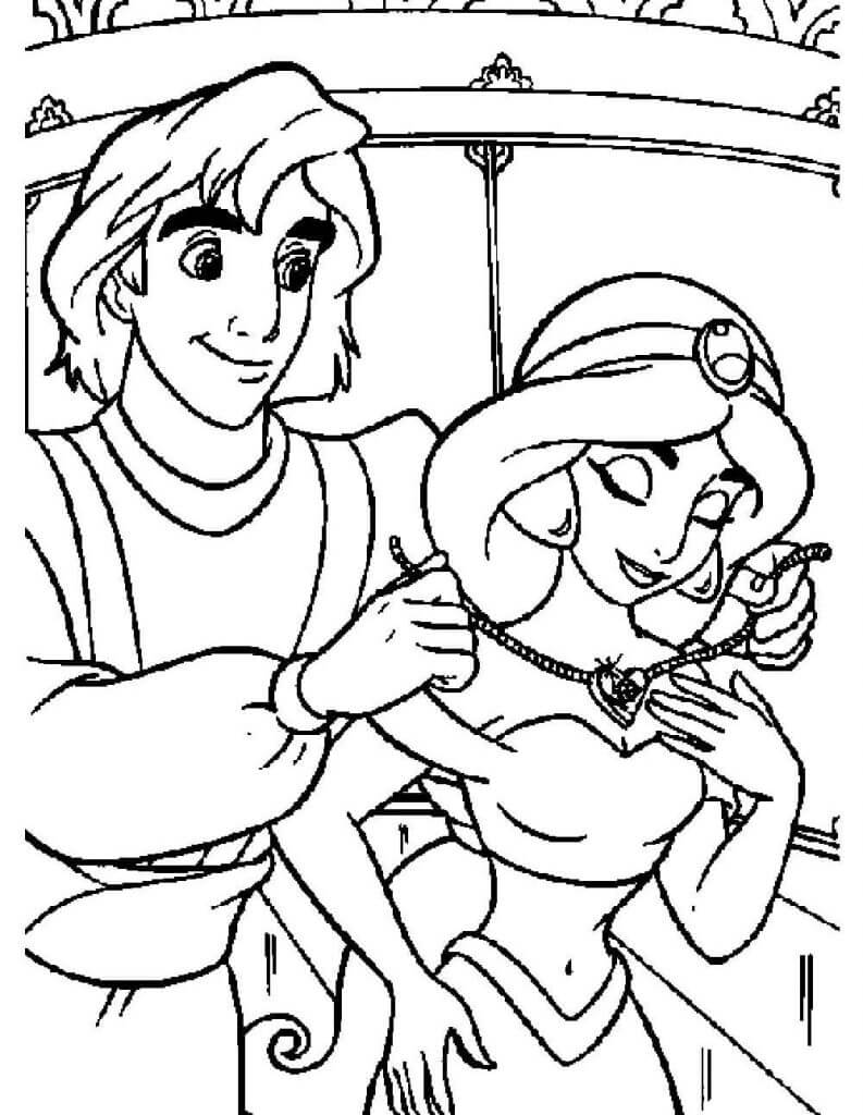 Desenho de Aladdin para imprimir