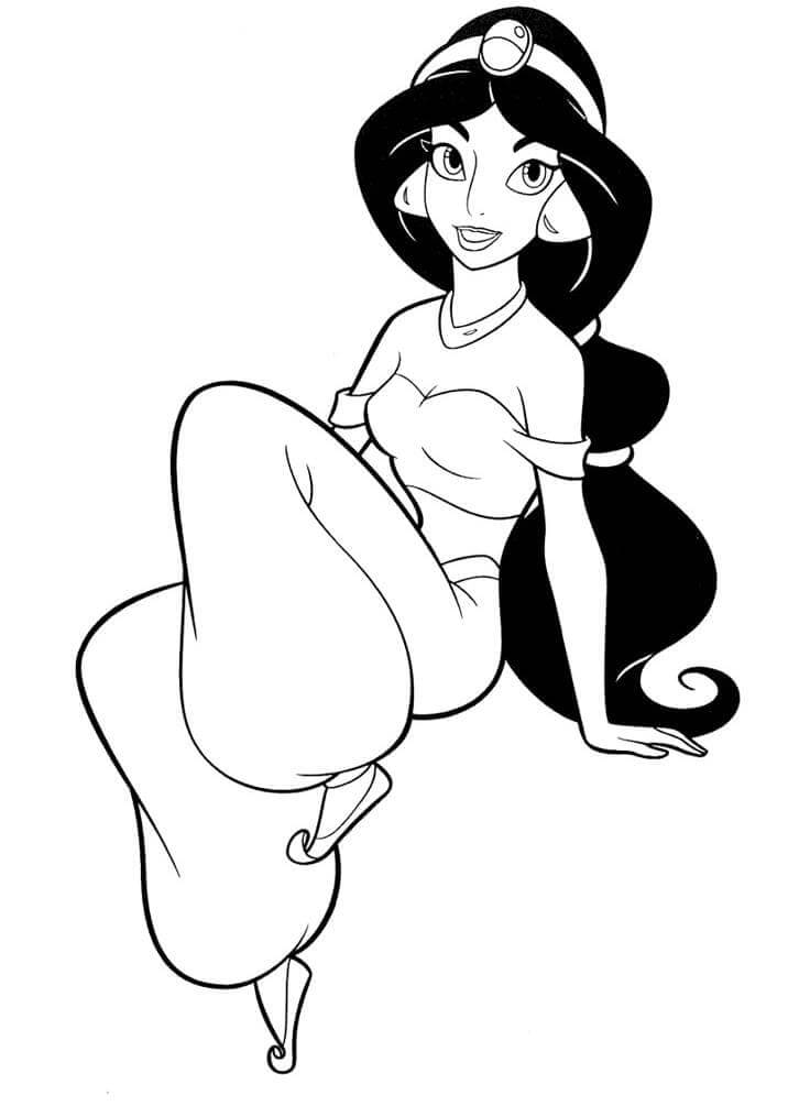 Desenho de Aladdin para imprimir