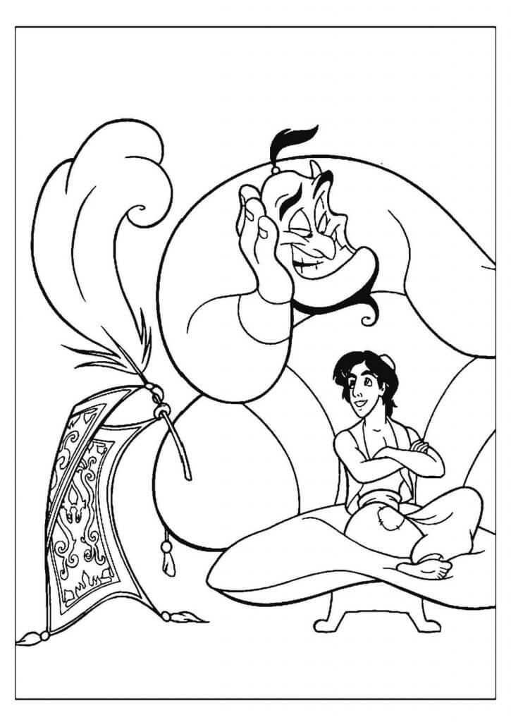 Desenho de Aladdin para imprimir