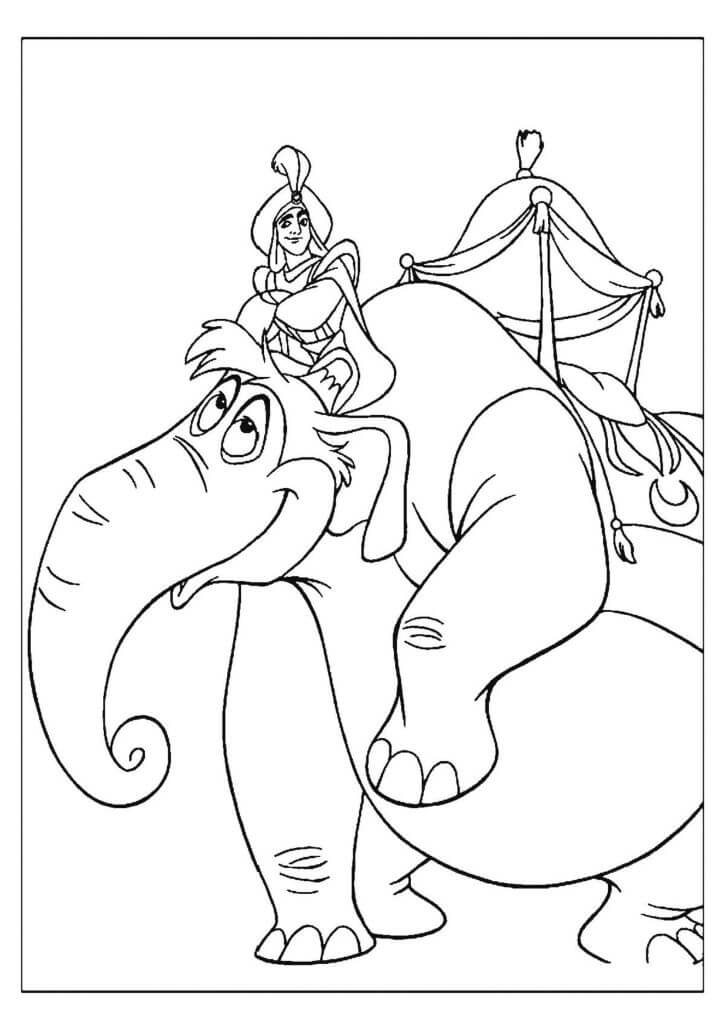 Desenho de Aladdin para imprimir