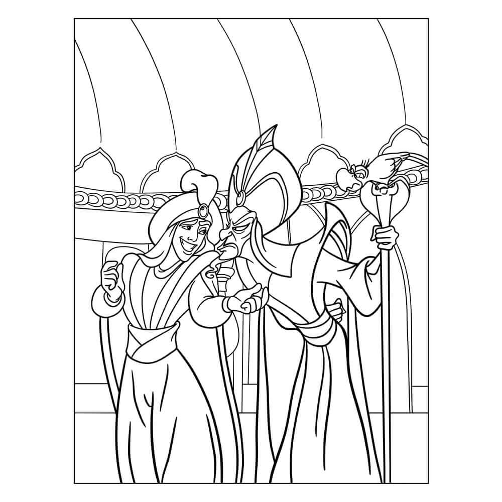 Desenho de Aladdin para imprimir