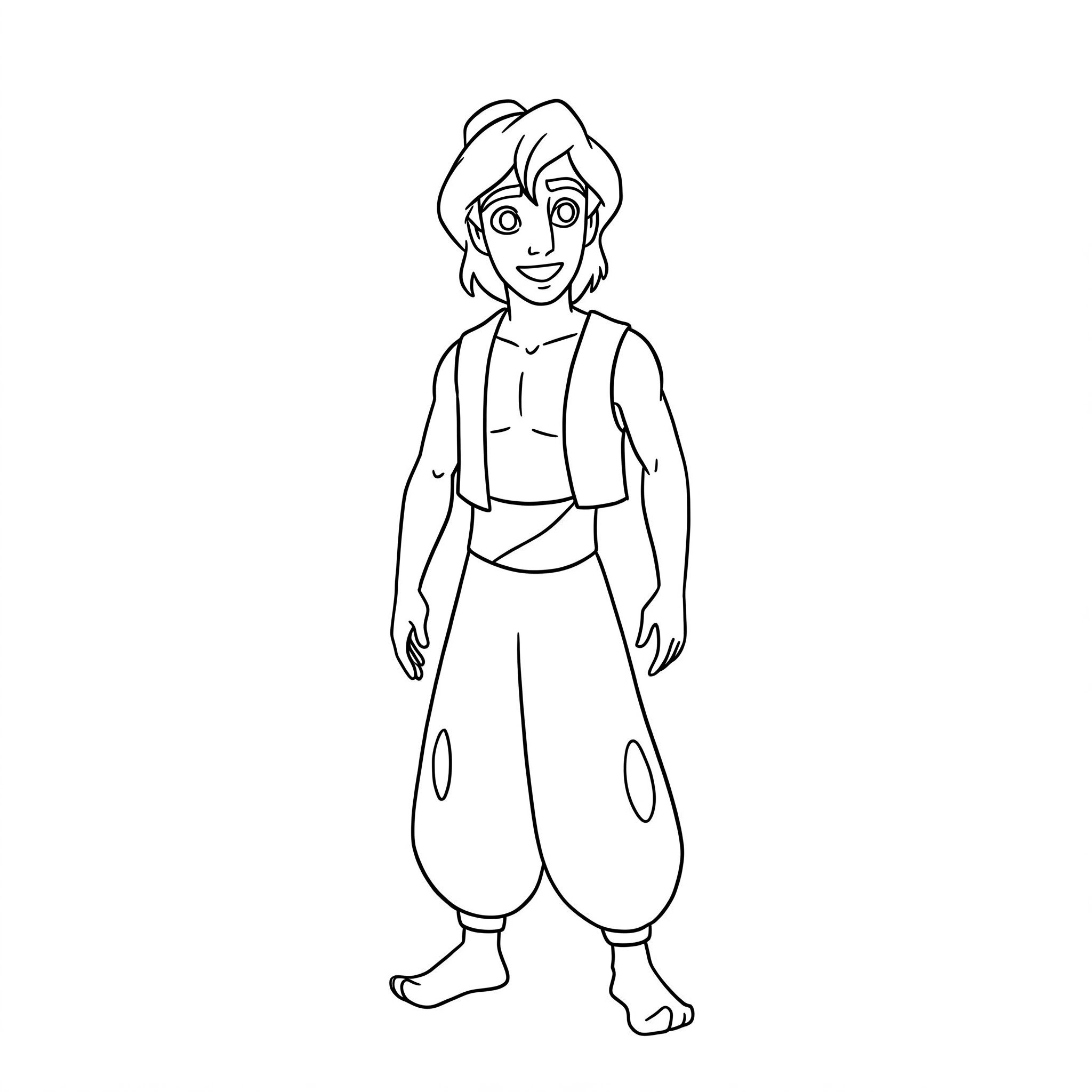 Desenho de Aladdin para imprimir