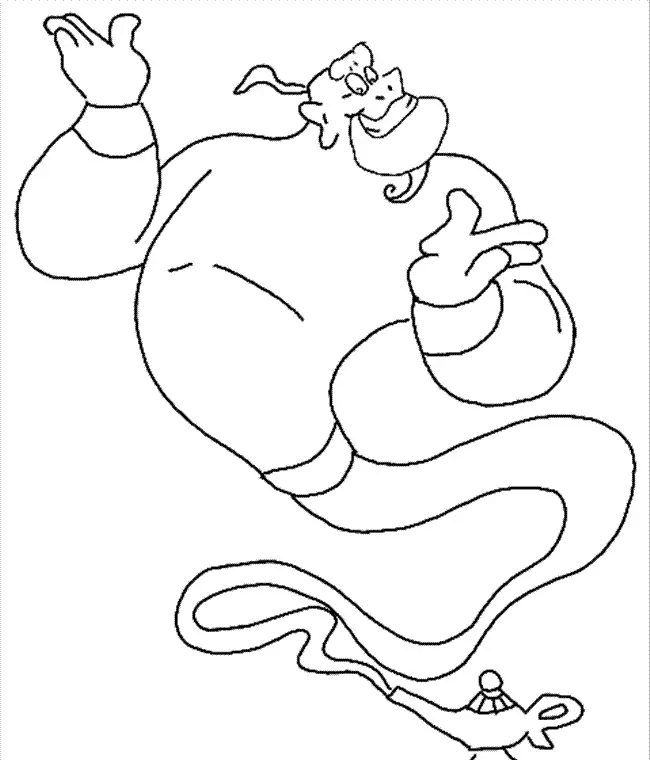 Desenho de Aladdin para imprimir