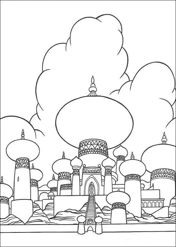 Desenho de Aladdin para imprimir