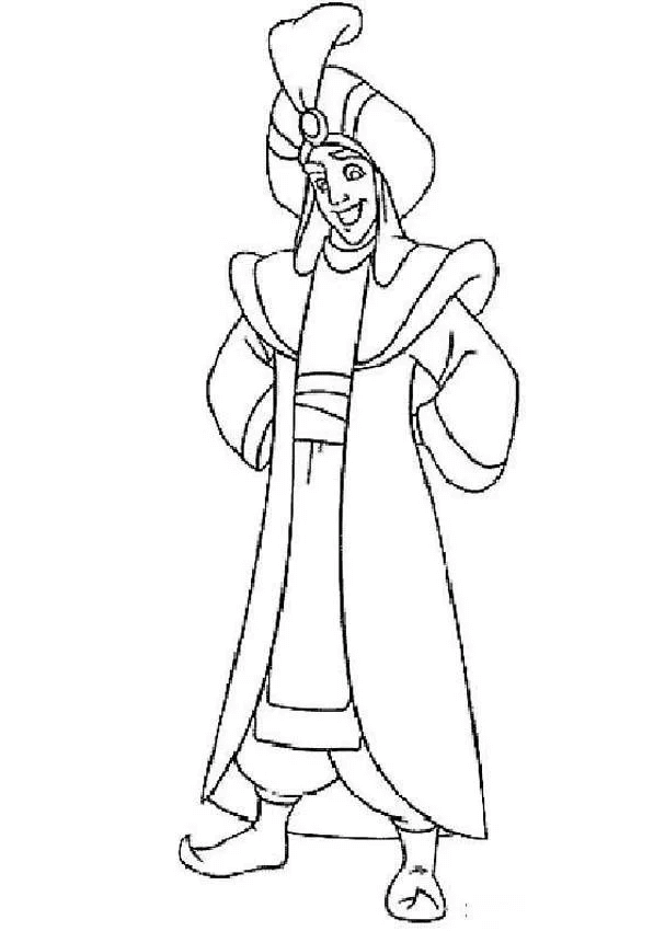 Desenho de Aladdin para imprimir