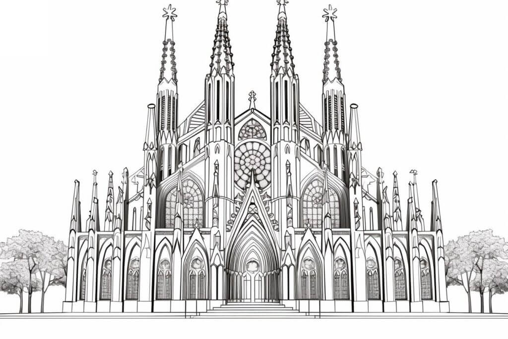 Desenho de Igreja para imprimir