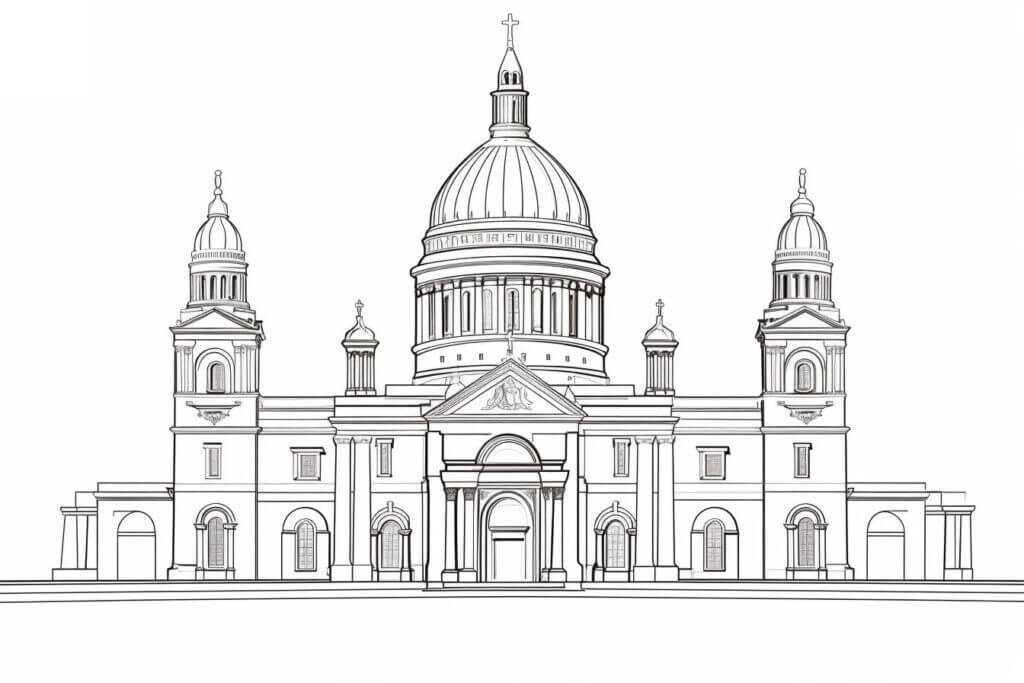 Desenho de Igreja para imprimir
