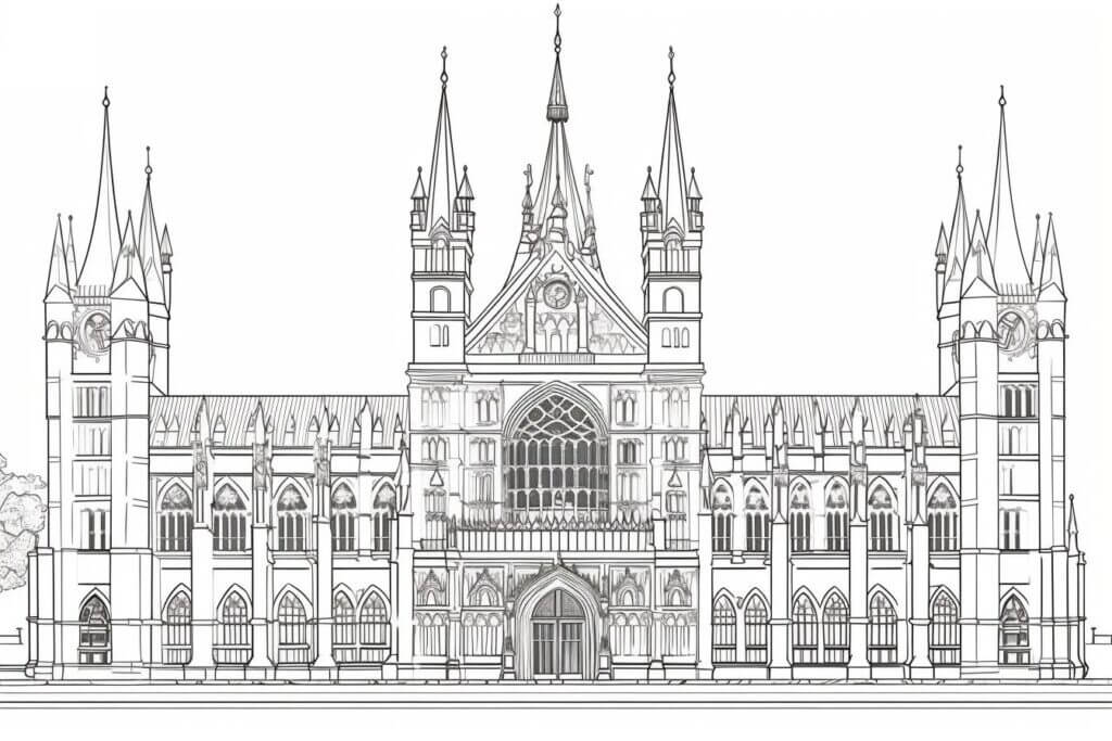 Desenho de Igreja para imprimir