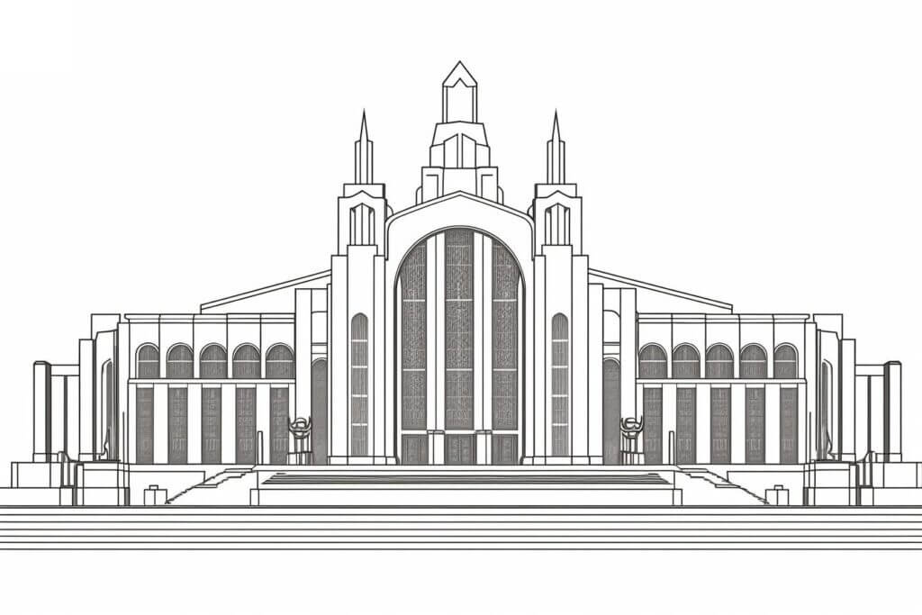 Desenho de Igreja para imprimir
