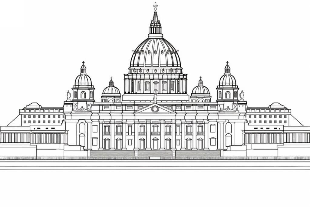 Desenho de Igreja para imprimir