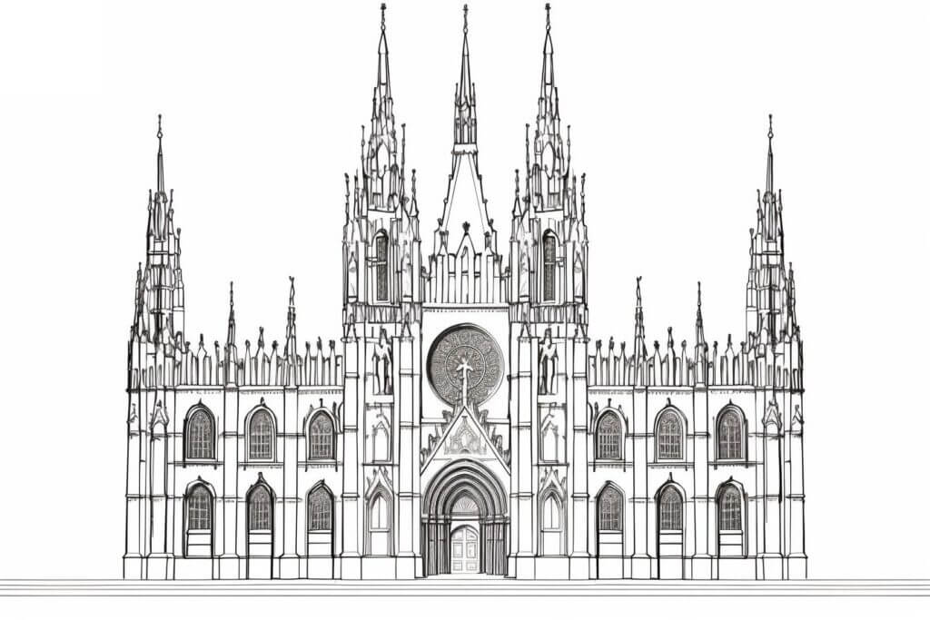 Desenho de Igreja para imprimir