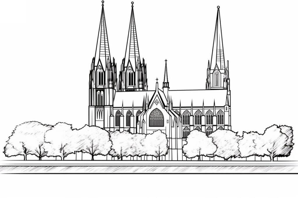 Desenho de Igreja para imprimir