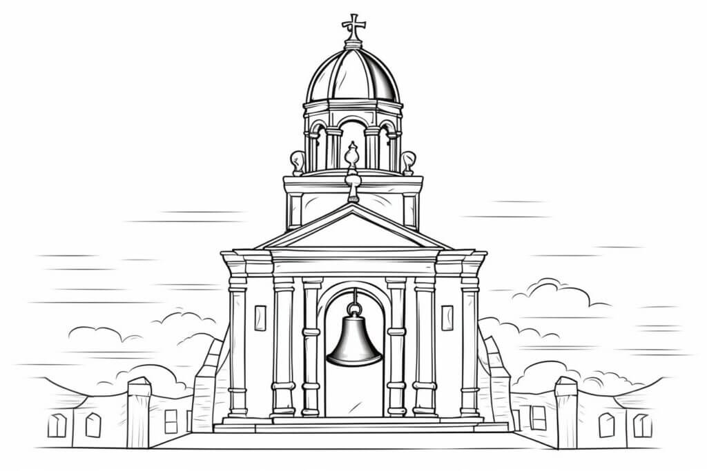 Desenho de Igreja para imprimir