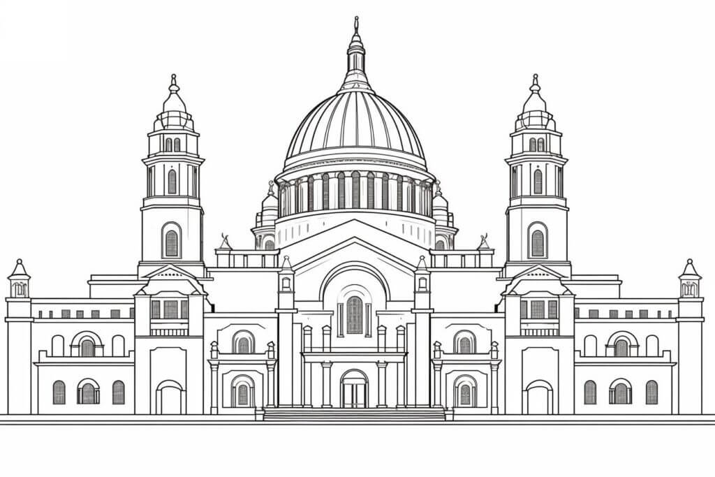 Desenho de Igreja para imprimir