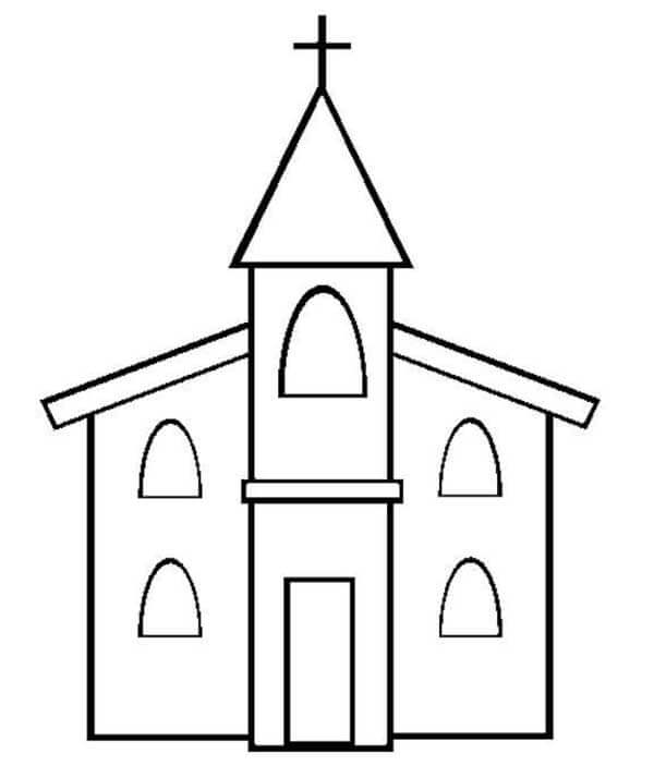 Desenho de Igreja para imprimir