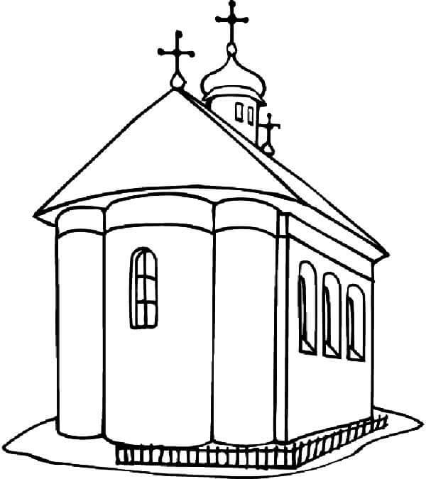 Desenho de Igreja para imprimir
