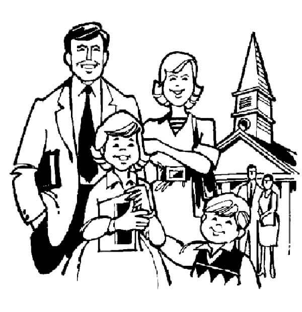 Desenho de Igreja para imprimir