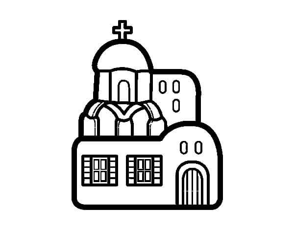 Desenho de Igreja para imprimir