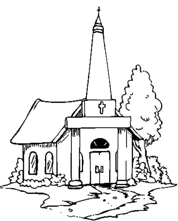 Desenho de Igreja para imprimir