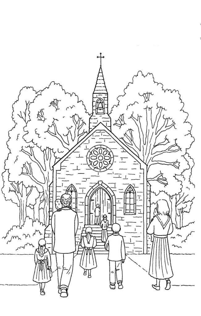 Desenho de Igreja para imprimir