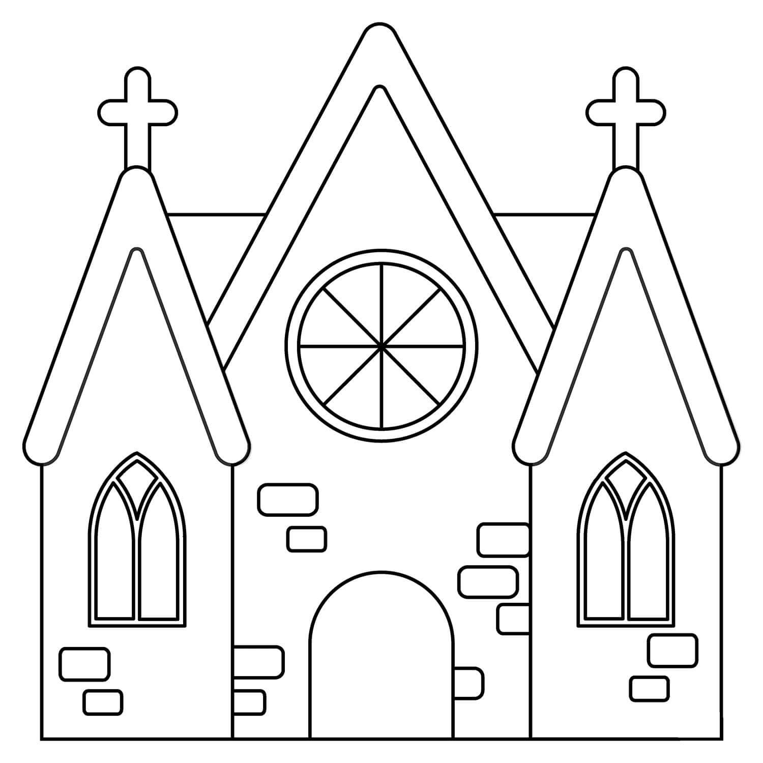 Desenho de Igreja para imprimir