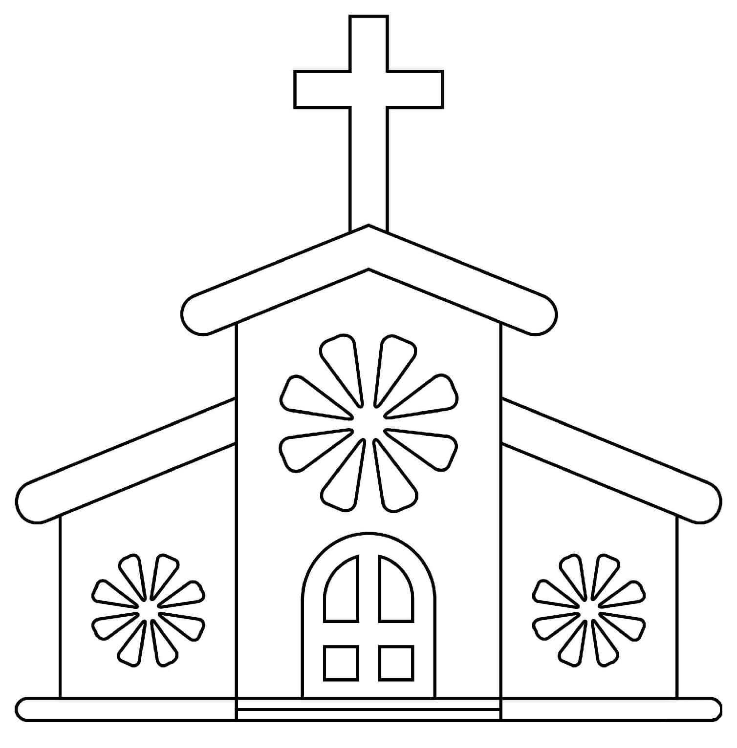 Desenho de Igreja para imprimir