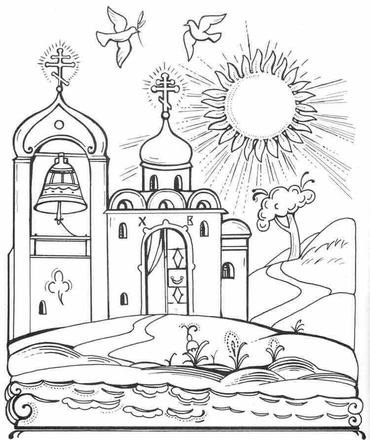 Desenho de Igreja para imprimir