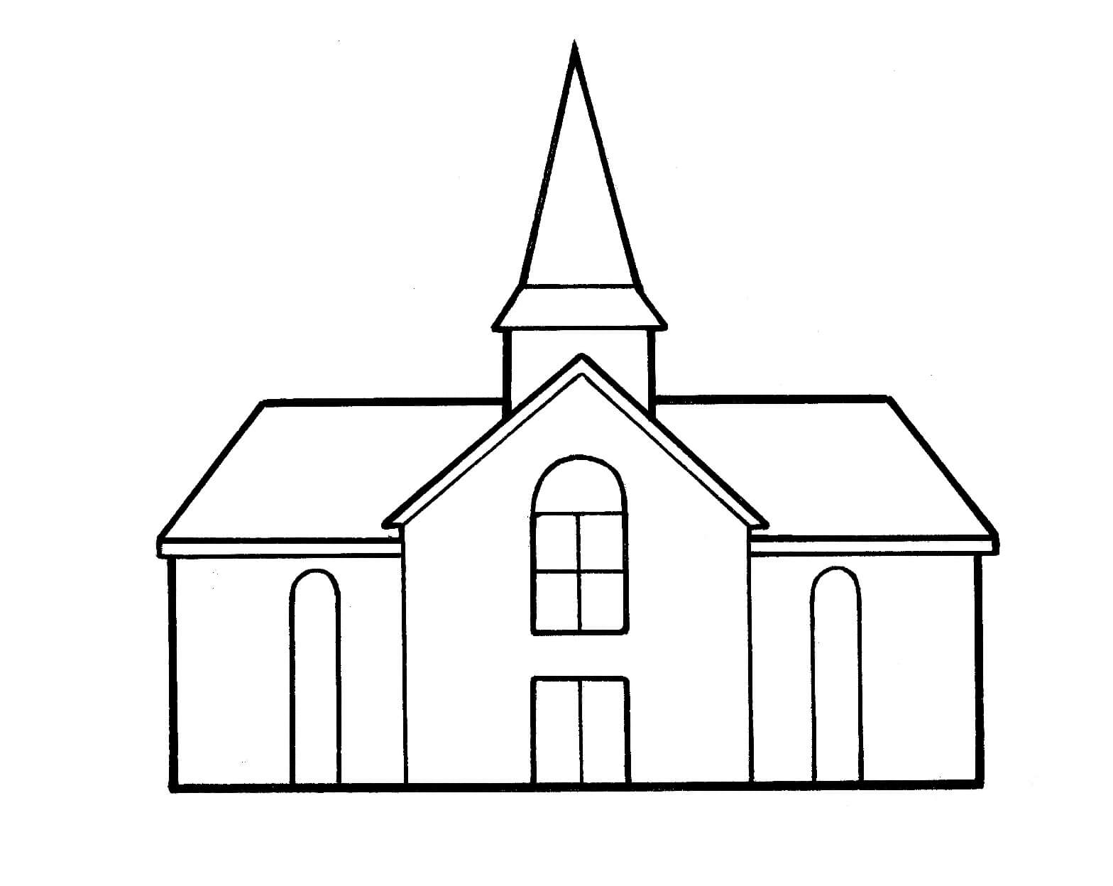 Desenho de Igreja para imprimir