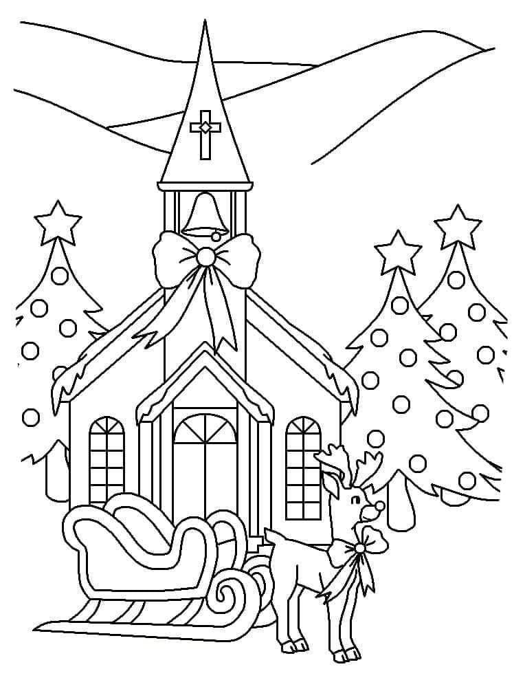 Desenho de Igreja para imprimir