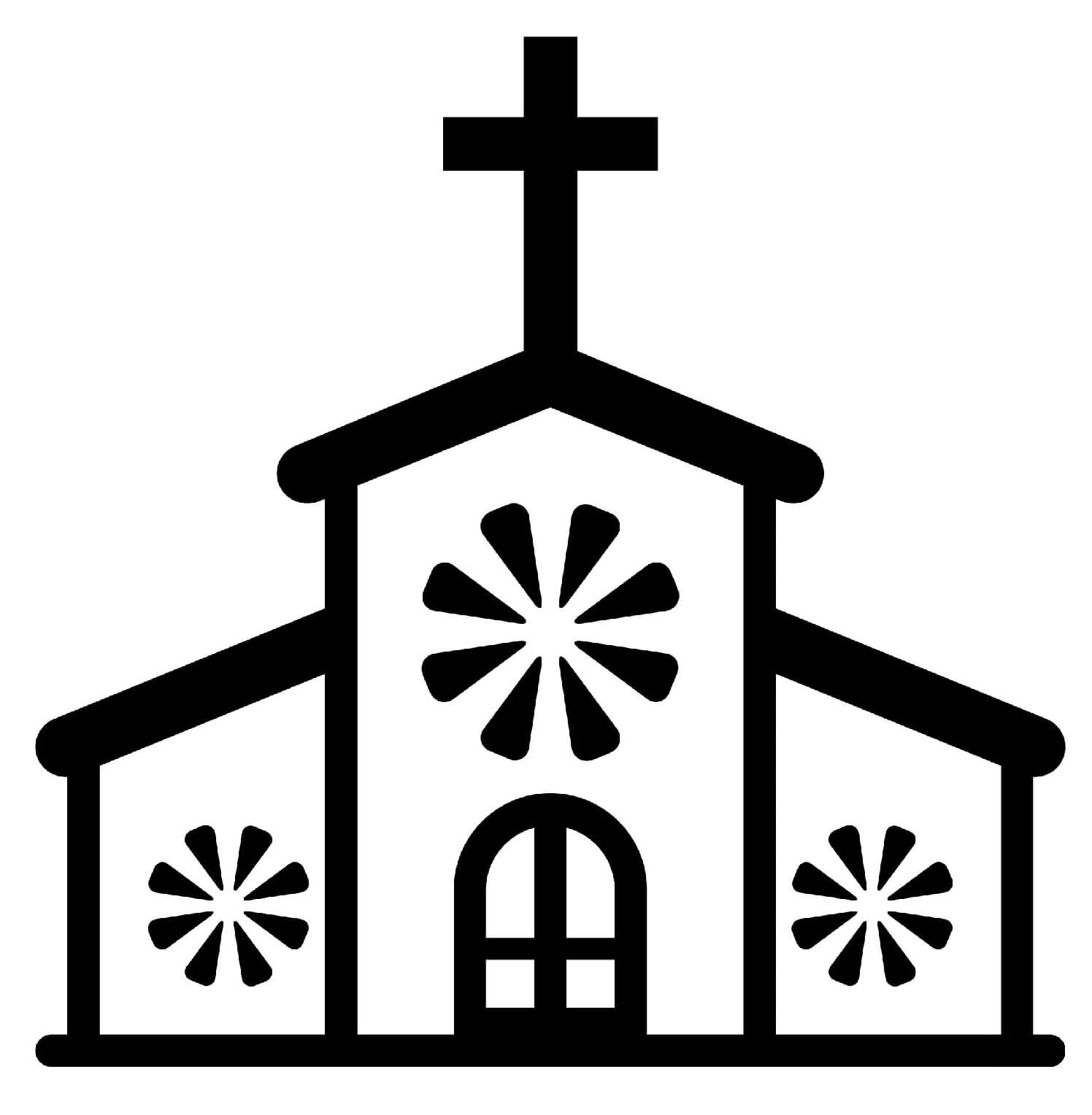 Desenho de Igreja para imprimir