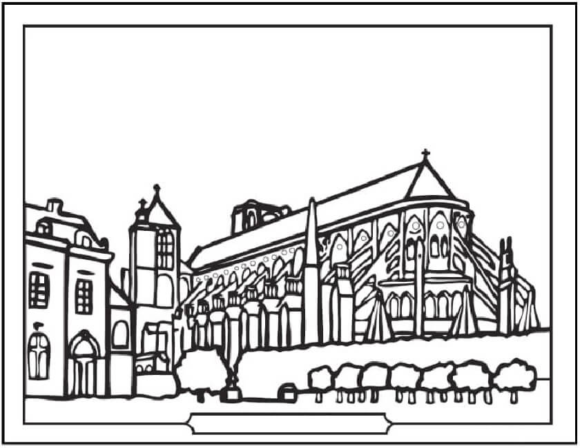 Desenho de Igreja para imprimir