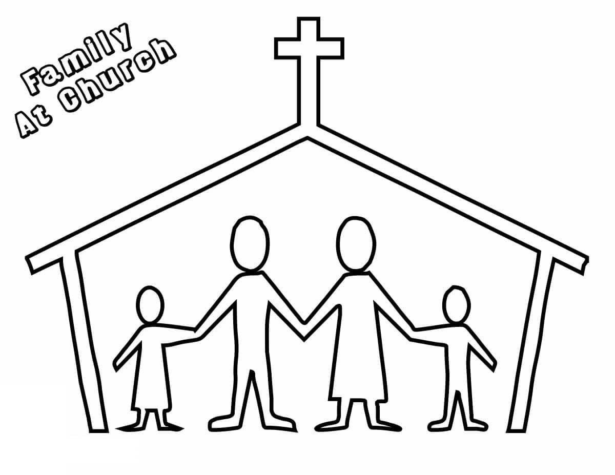 Desenho de Igreja para imprimir