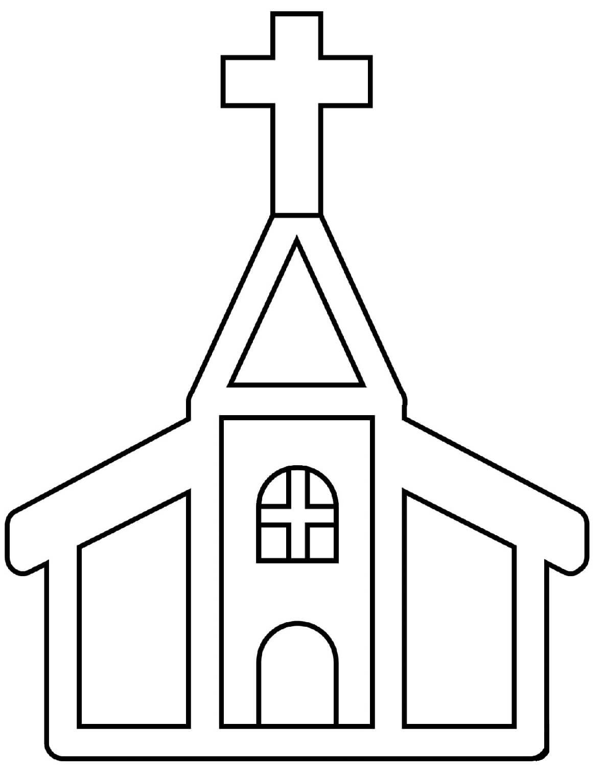 Desenho de Igreja para imprimir