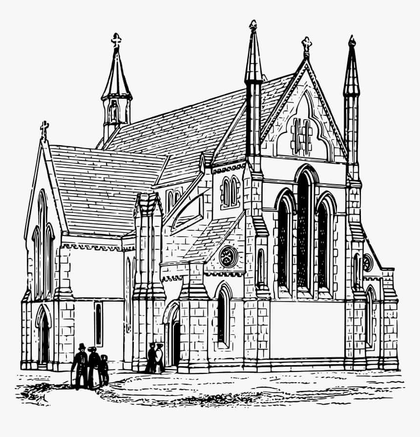 Desenho de Igreja para imprimir