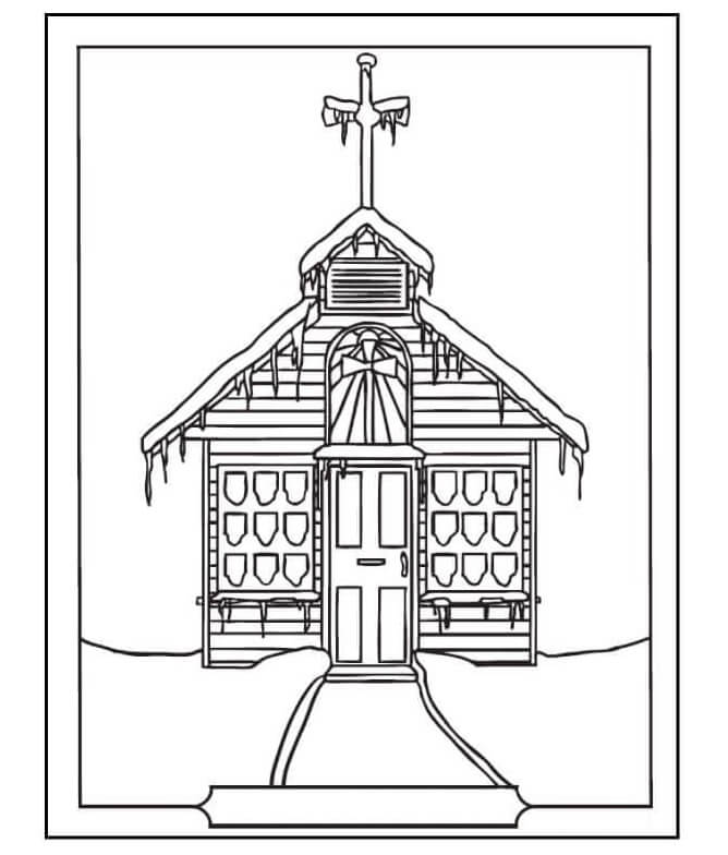 Desenho de Igreja para imprimir