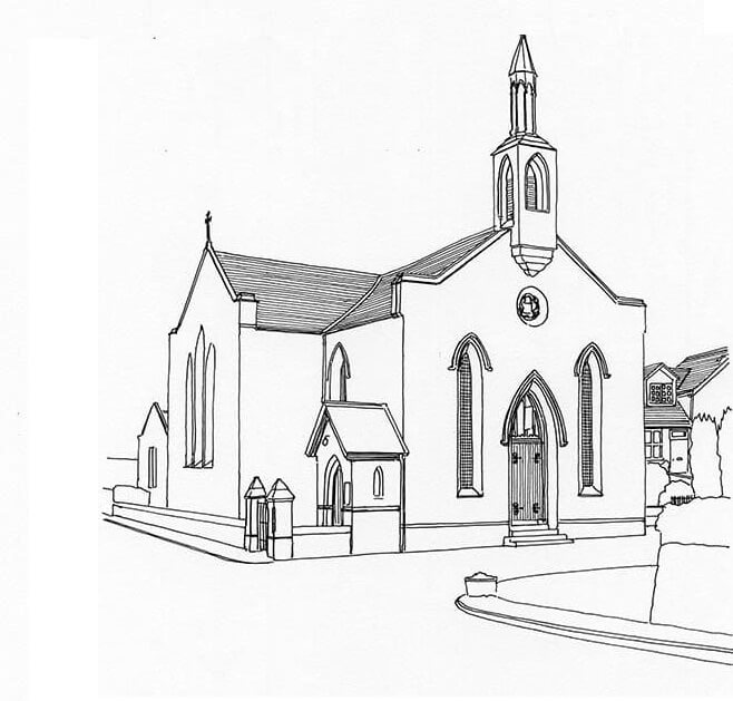 Desenho de Igreja para imprimir