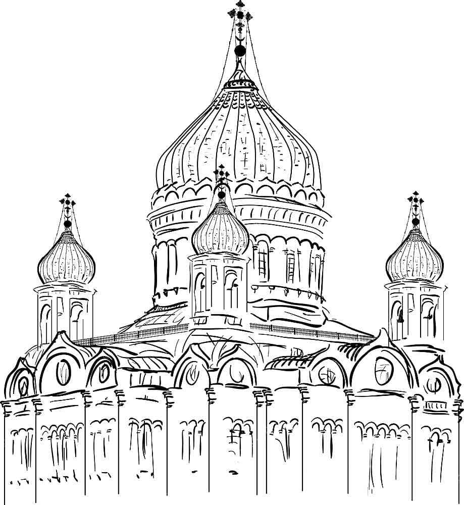 Desenho de Igreja para imprimir
