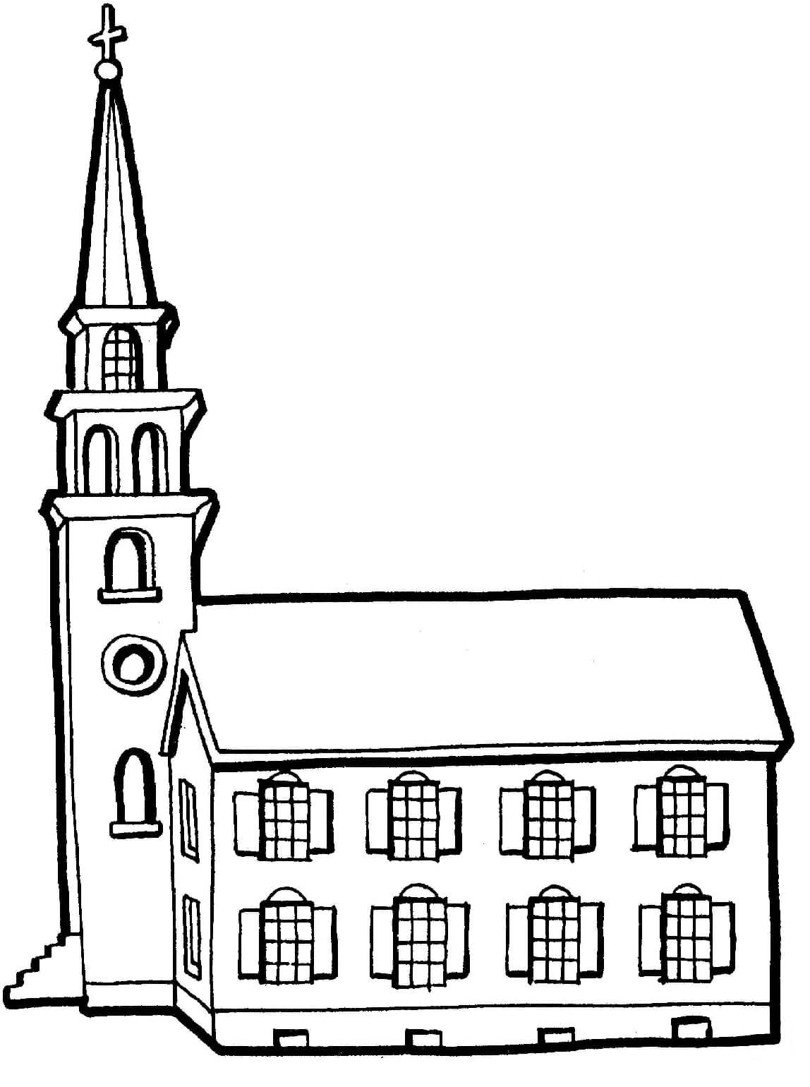 Desenho de Igreja para imprimir